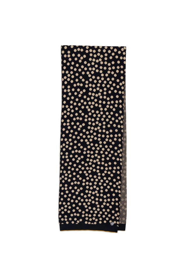 Bufanda de punto jacquard con lunares