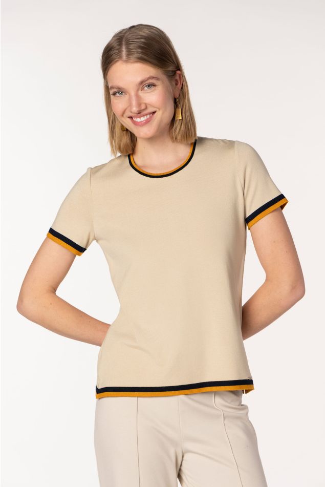 Suéter de punto jacquard cuadro galés