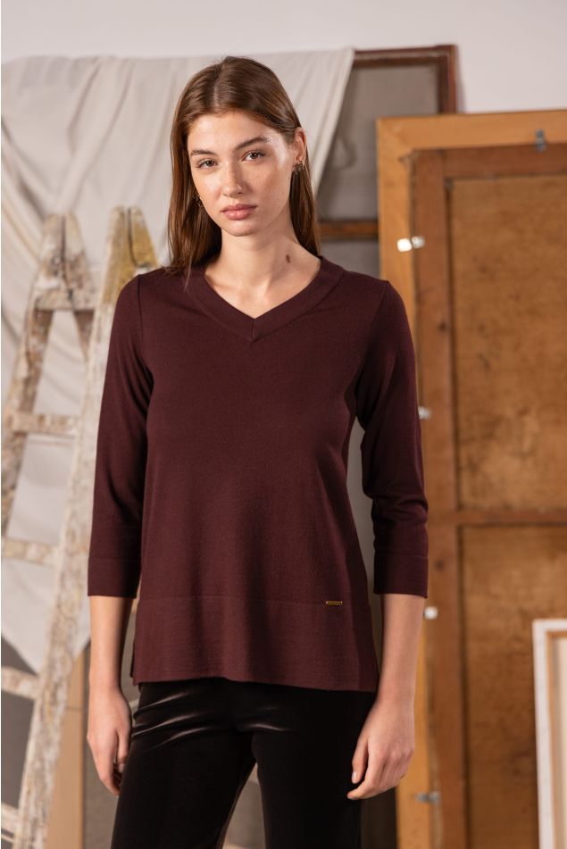 Pullover manga tres cuartos
