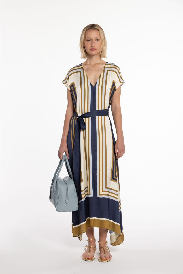 Vestido de satén estampado