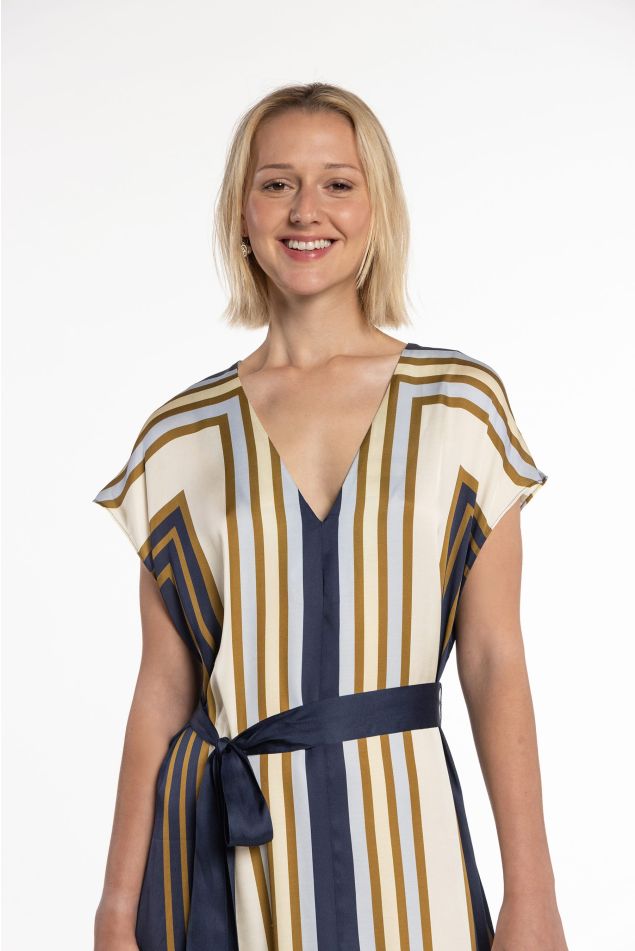 Vestido de satén estampado