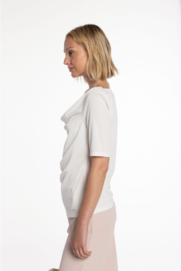 Jersey Top with Draped Neckline