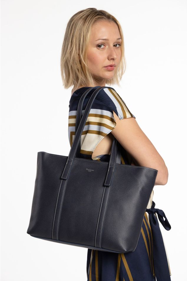 Vegan Leather Shopping Bag