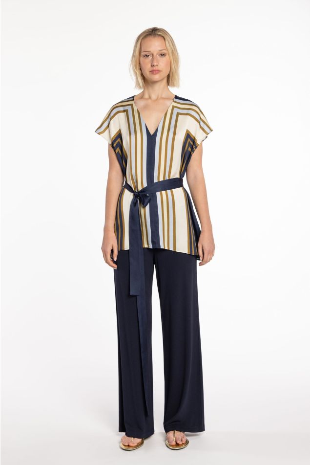 Printed Satin Blouse