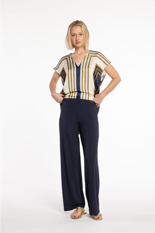 Flared Jersey Pants