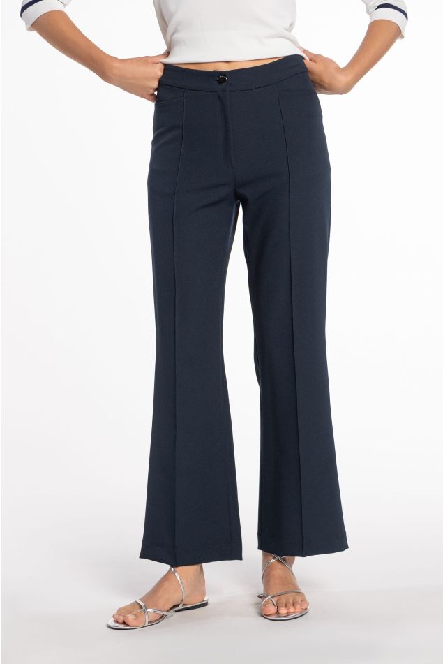 Flared Stretch Twill Pants