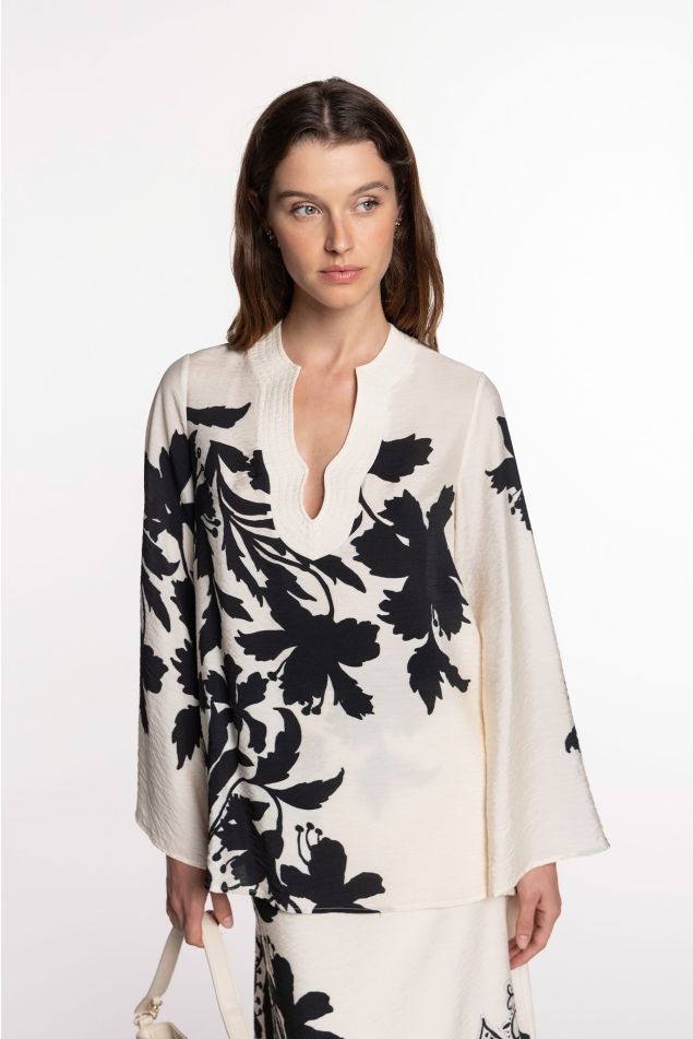Floral Crinkled Blouse