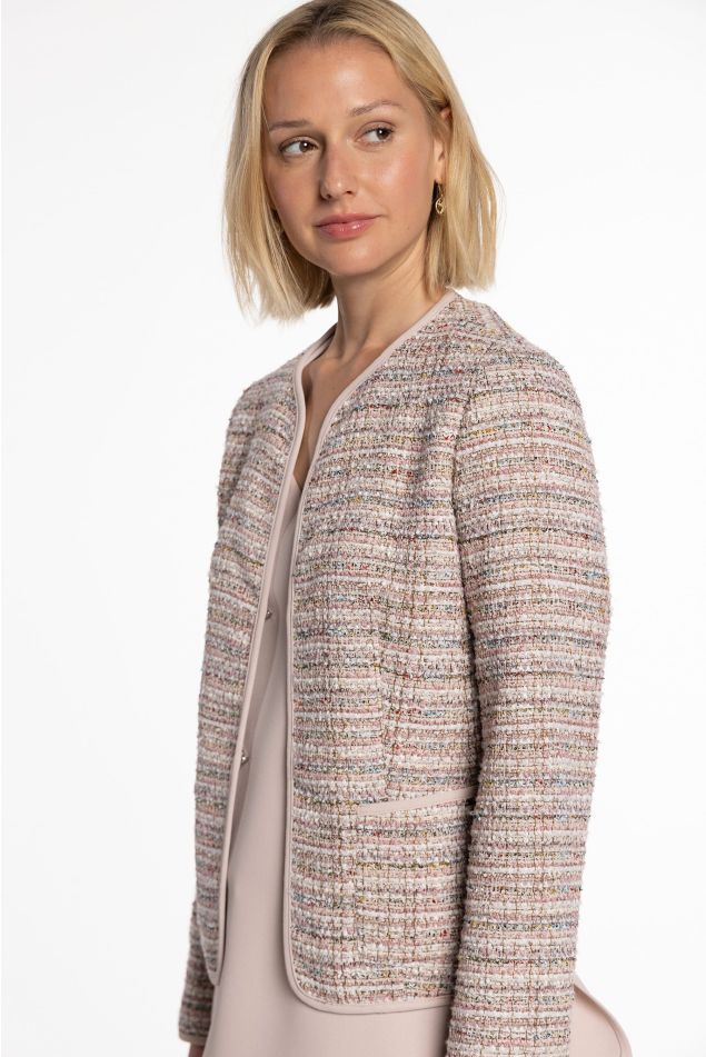 Tweed Jacket with Contrast Trims