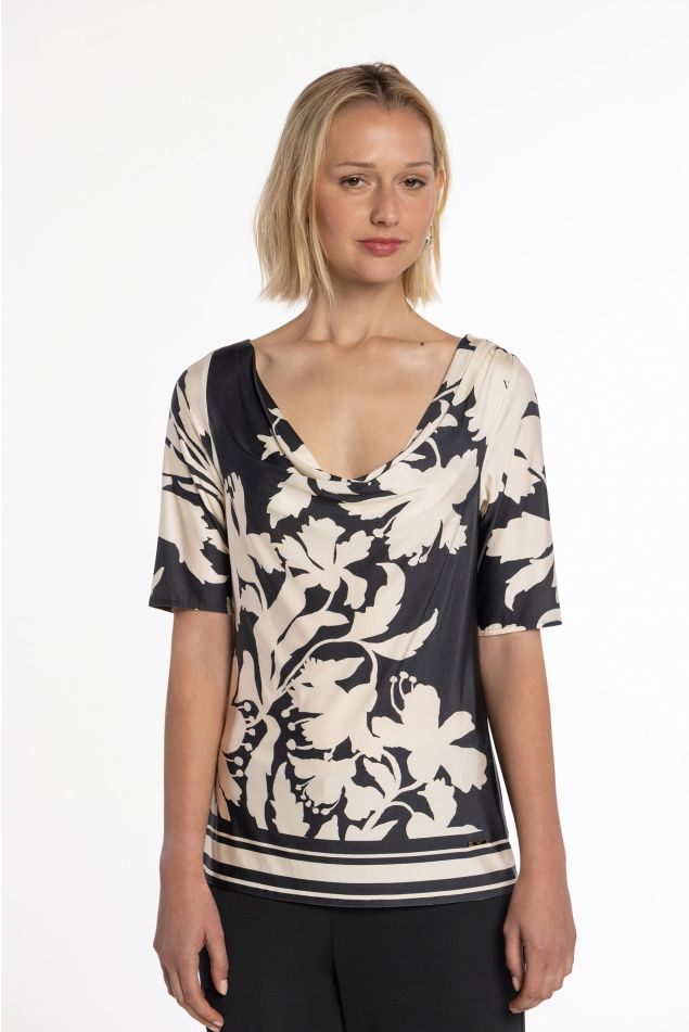 Draped Jersey Top