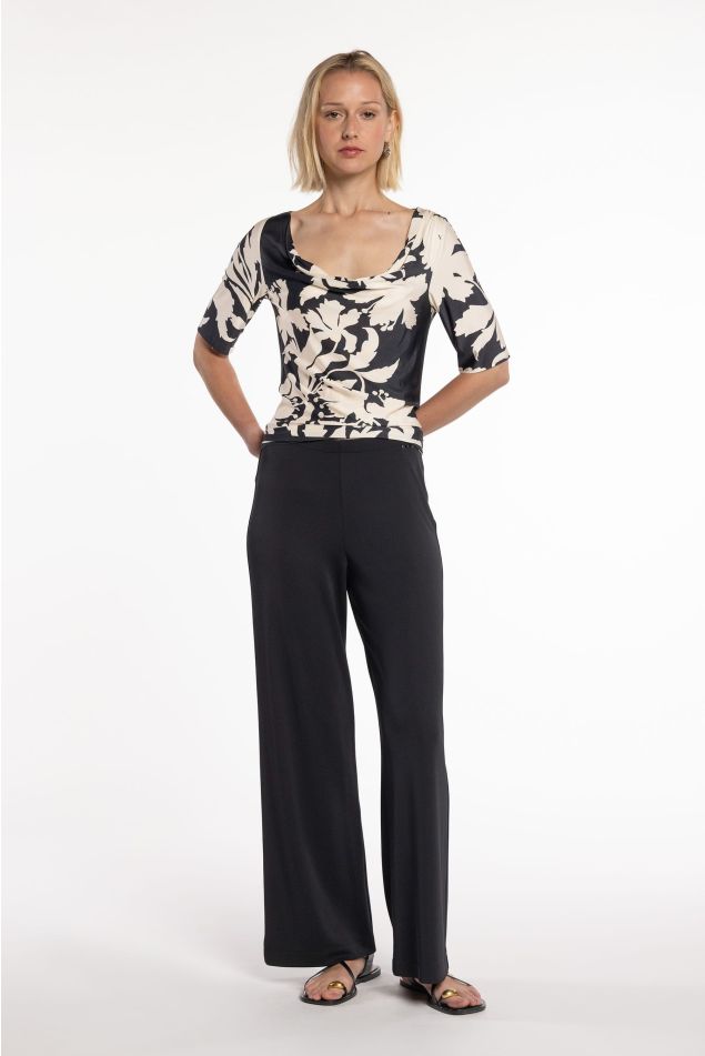 Flared Jersey Pants