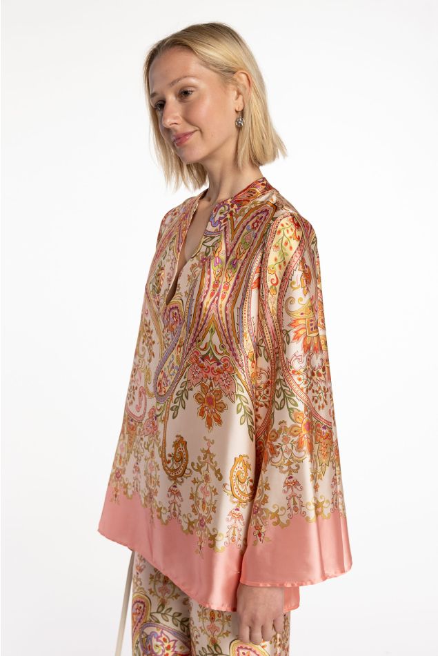 Paisley Satin Blouse