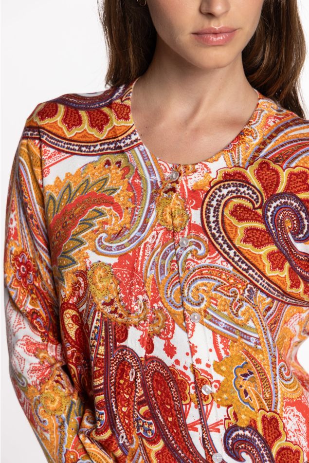 Paisley Print Knit Set