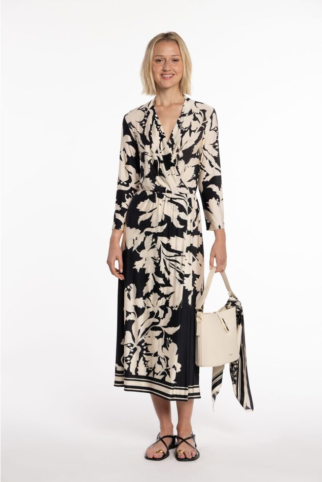 Vestido de punto circular estampado floral