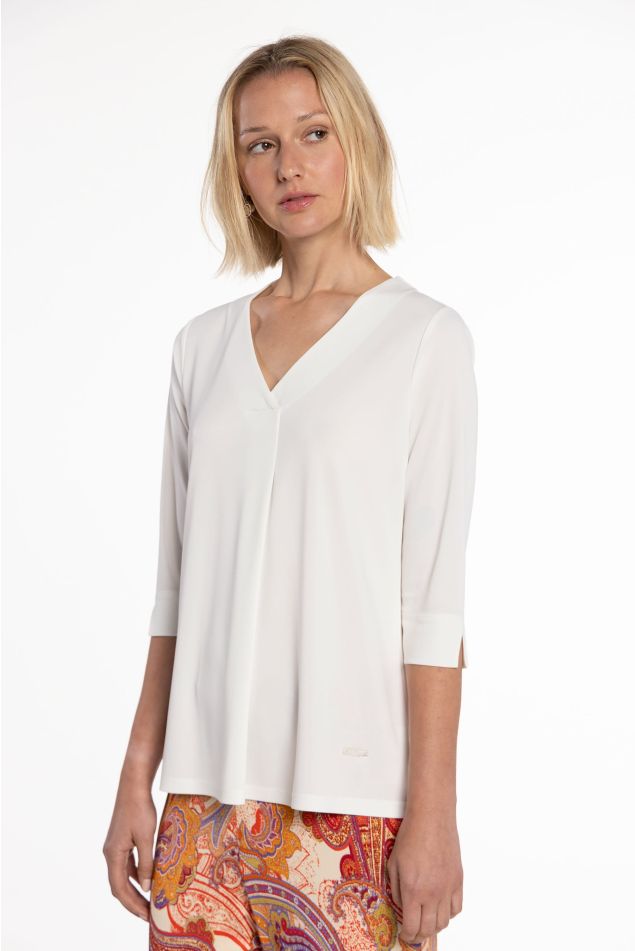 Jersey Top with Central Pleat