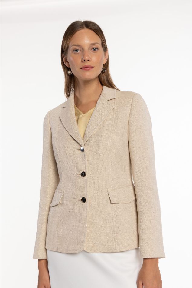 Americana de tweed con lúrex