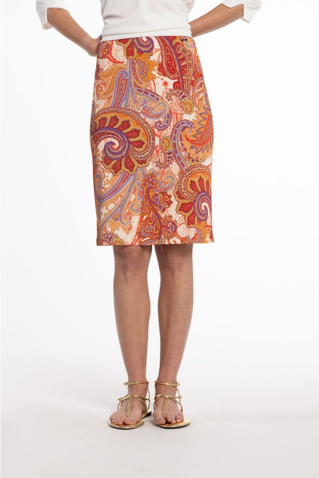 Printed Jersey Pencil Skirt
