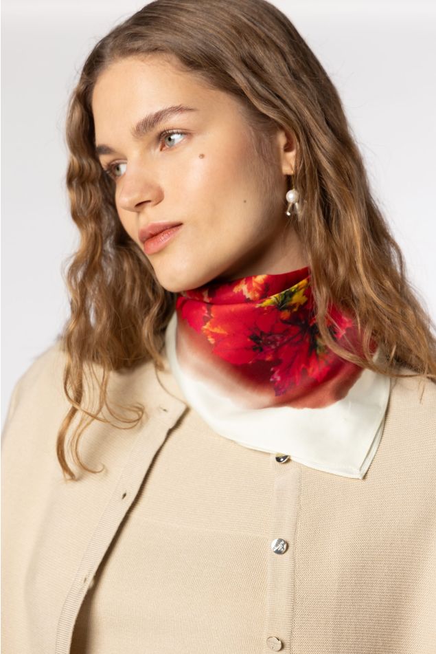 Watercolour Foliage Satin Bandana