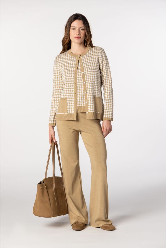 Houndstooth Jacquard Knit Twinset