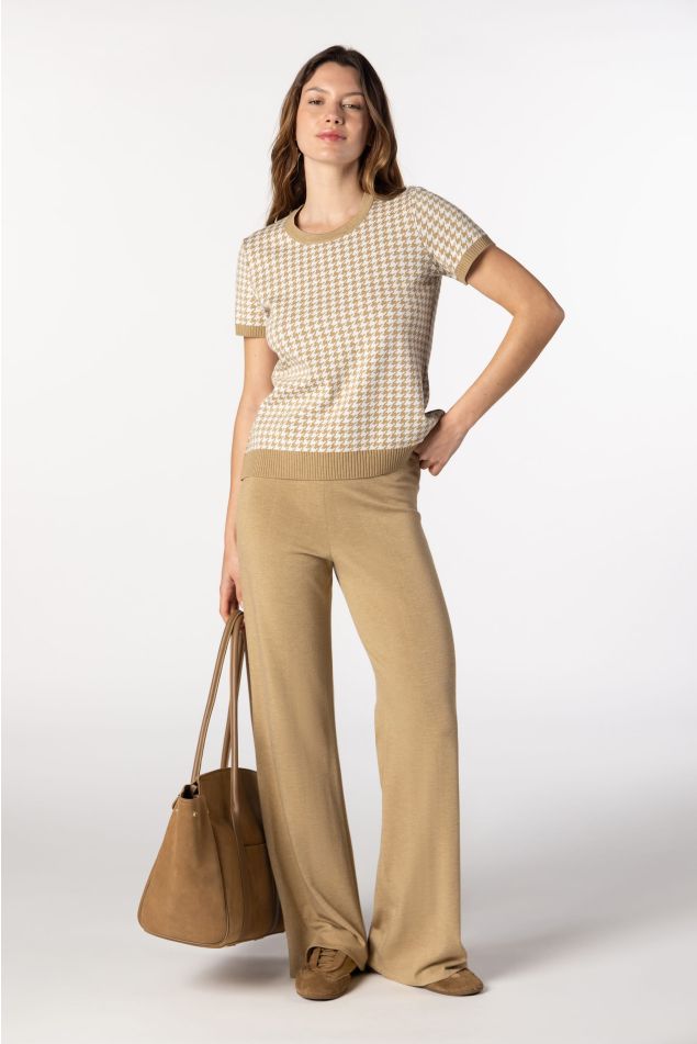 Houndstooth Jacquard Knit Twinset