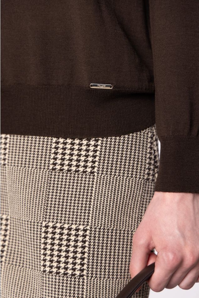 Faldilla llapis de punt jacquard quadre Gal·les