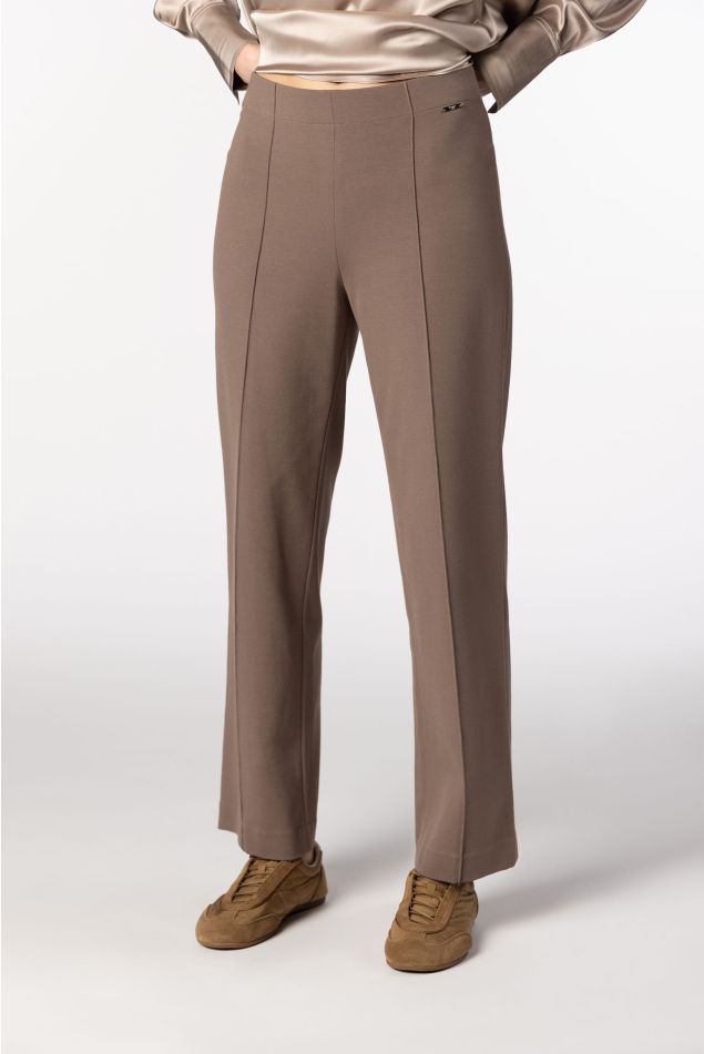 Straight-Leg Trousers with Front Crease