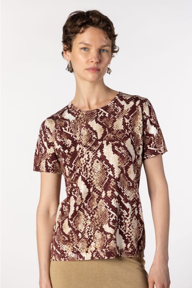 Jersey de punto con estampado animal