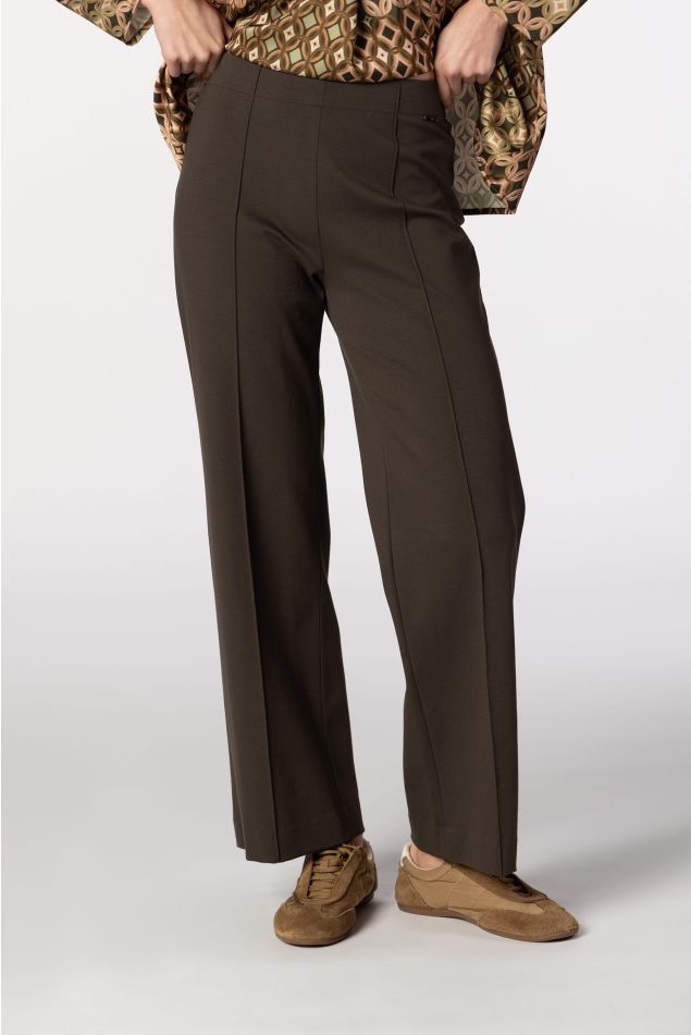 Straight-Leg Trousers with Front Crease