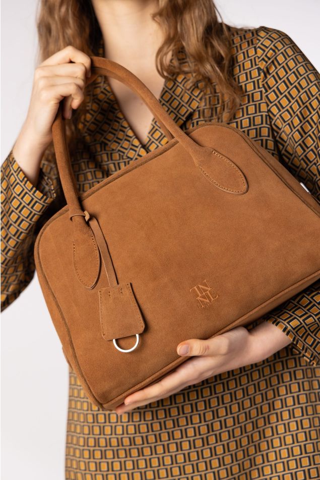 Medium suede doctor bag