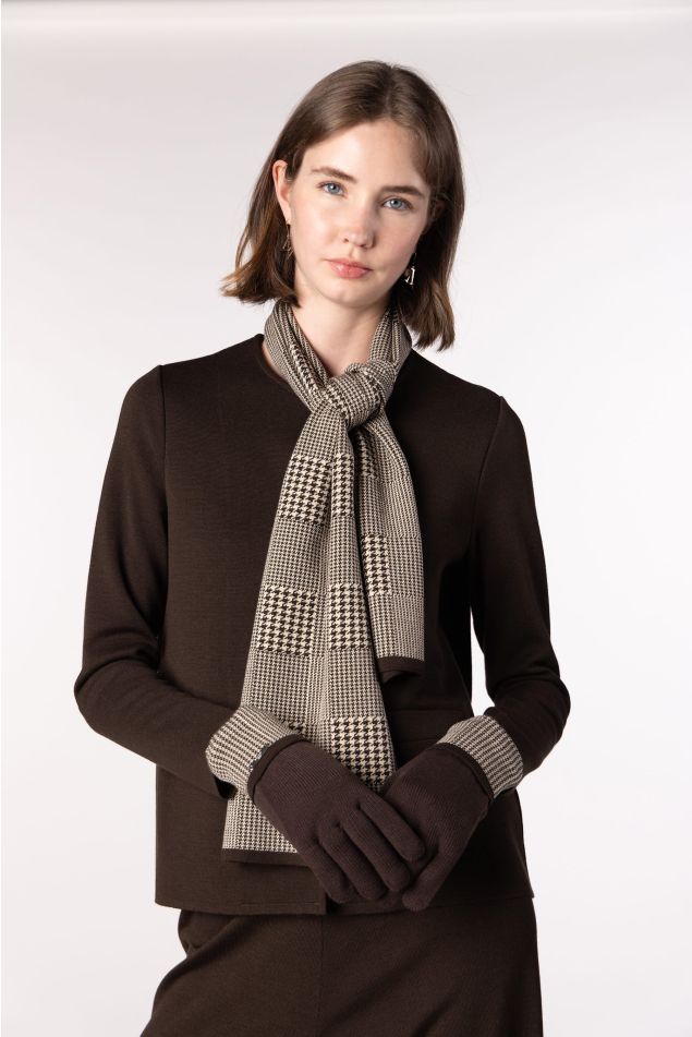 Guants de punt jacquard quadre Gal·les
