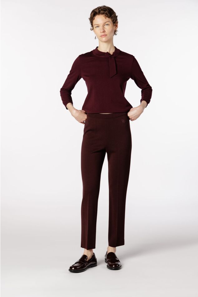 Ankle-Length Knit Trousers