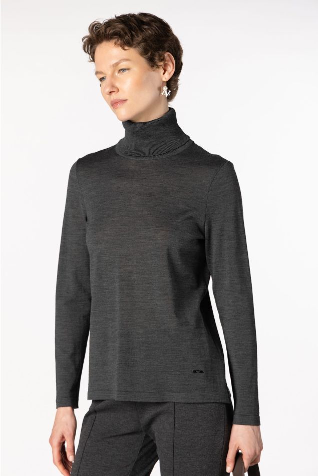 Fitted Turtleneck Sweater
