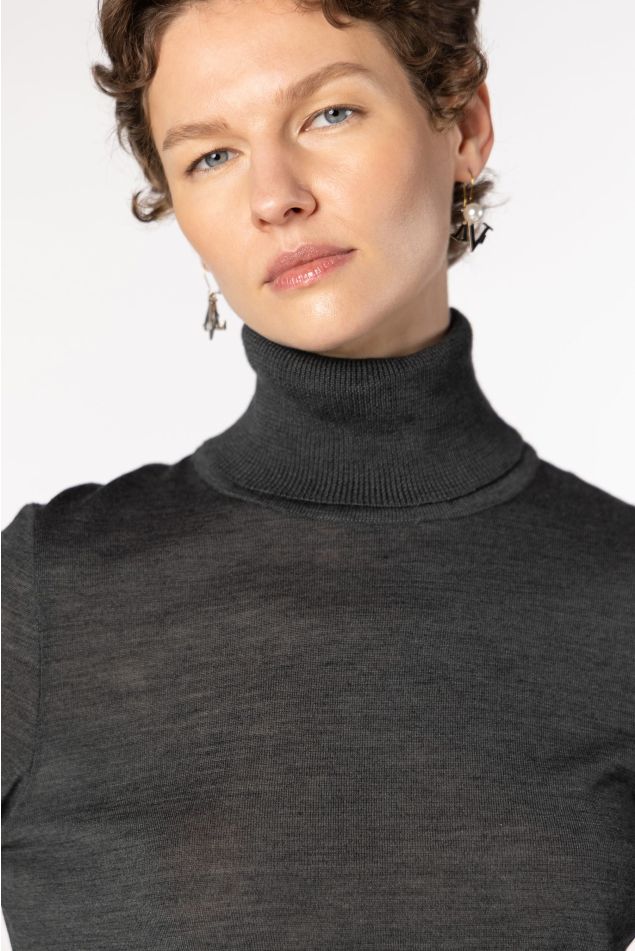 Fitted Turtleneck Sweater