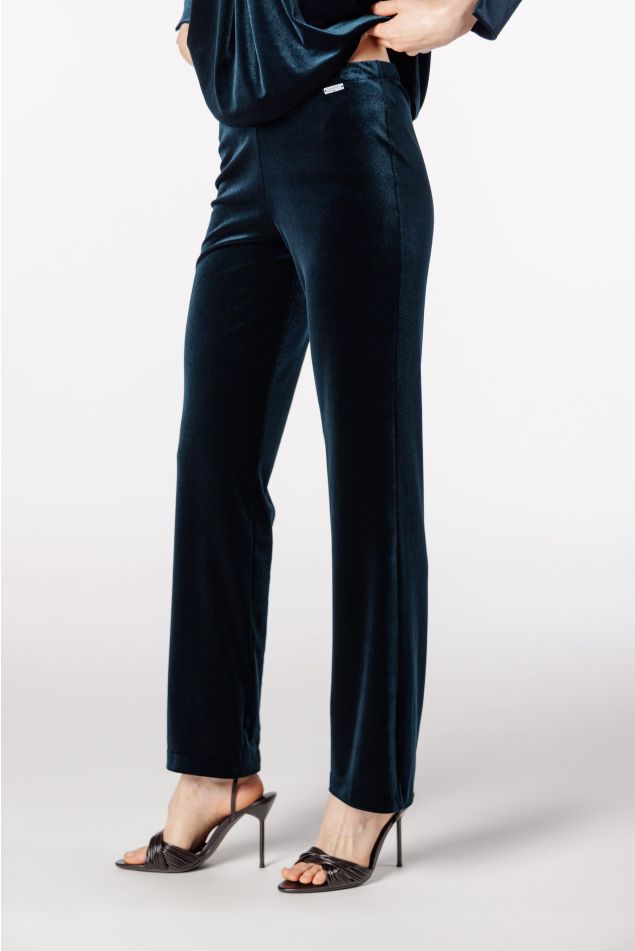 Pantaló recte de vellut en punt circular