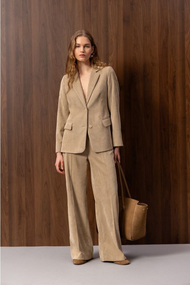 Fitted Corduroy Blazer