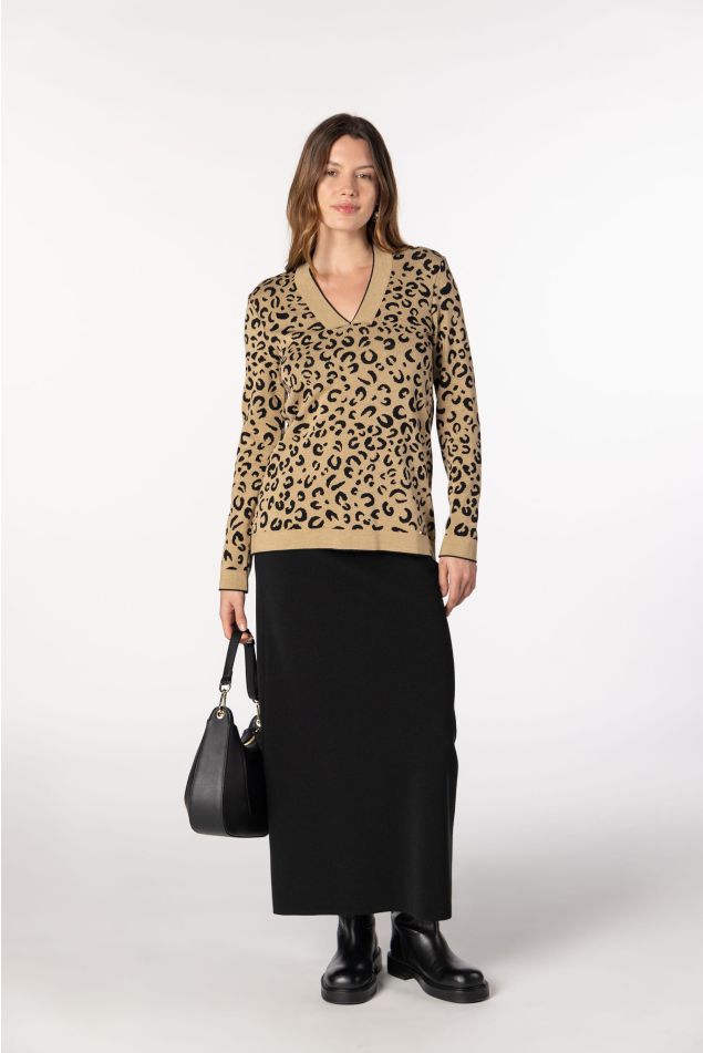 Long Milano Knit Midi Skirt