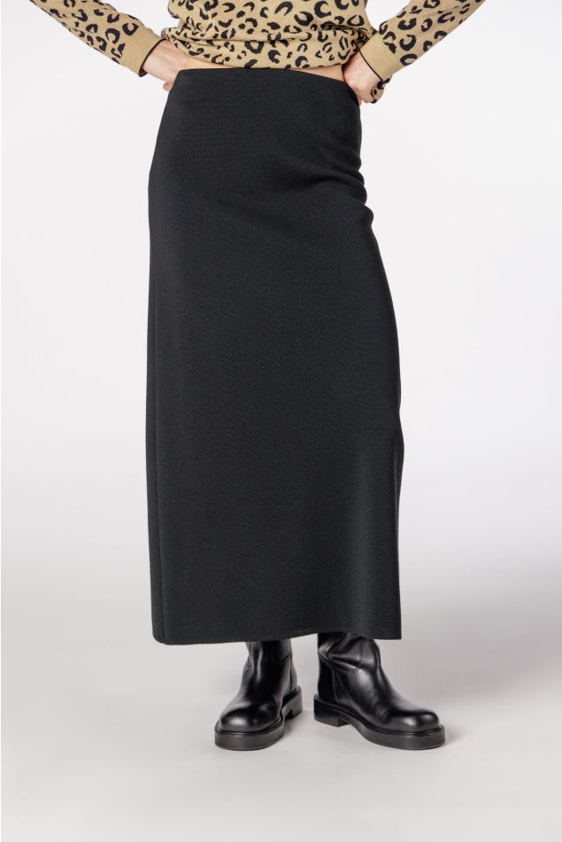 Long Milano Knit Midi Skirt