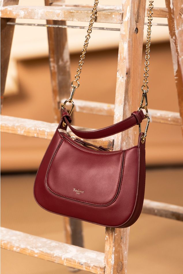 Bolso Media Luna Burgundy