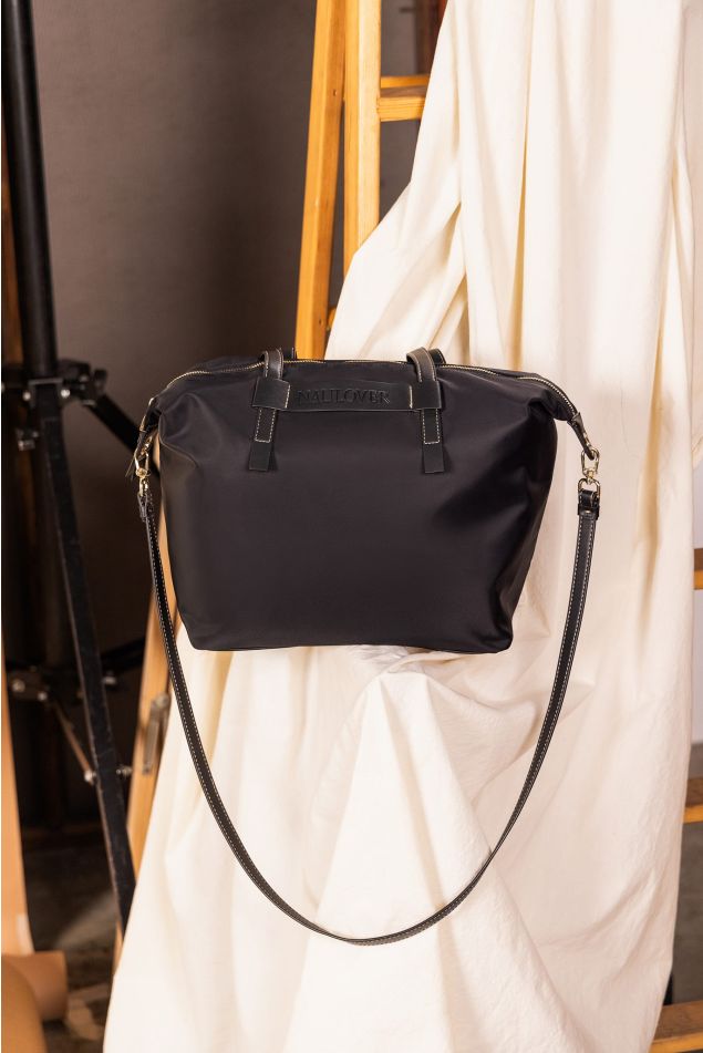 Bolso Shopping Negro Nylon