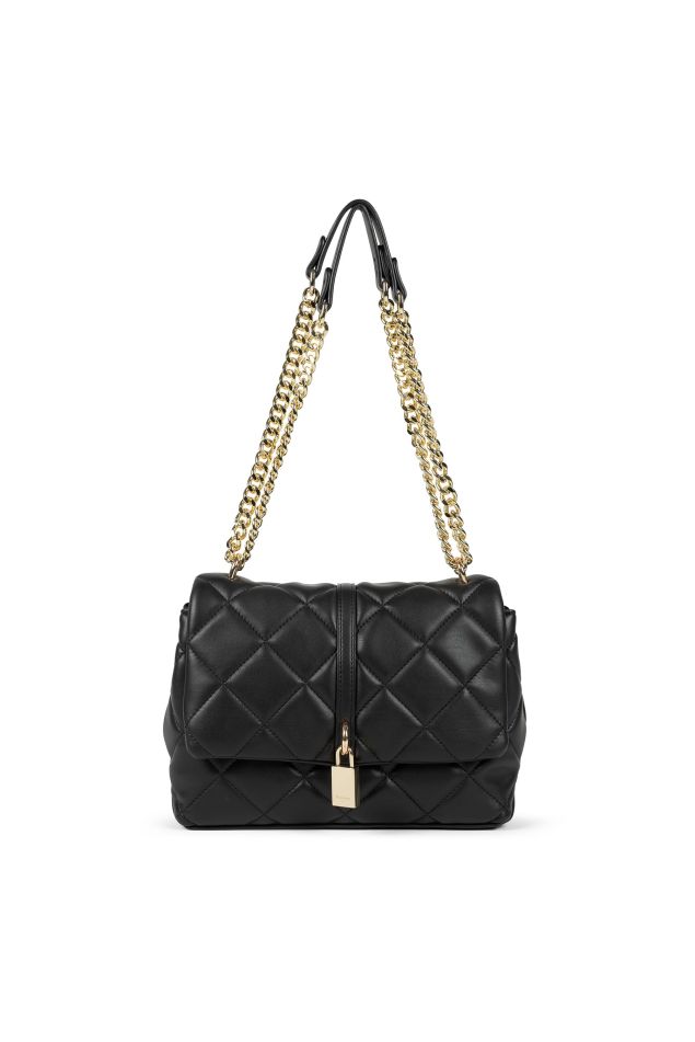 Bolso Acolchado Negro Mediano
