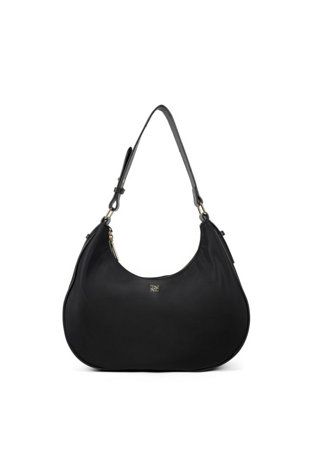 Bolso media luna negro