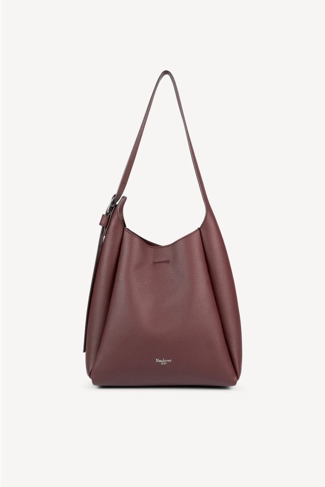 Small soft hobo bag in vegan leather