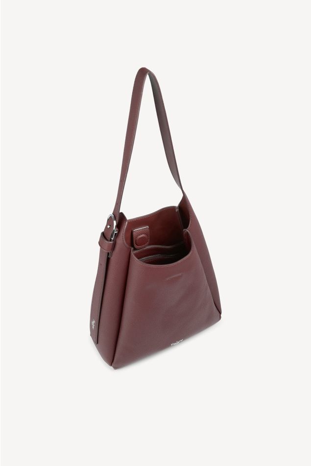 Small soft hobo bag in vegan leather