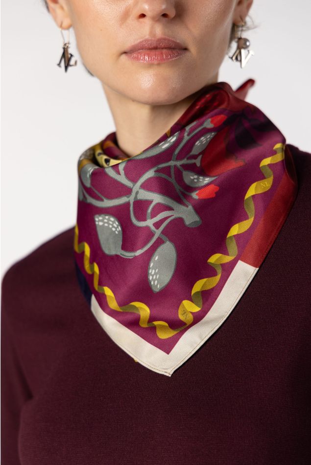 Fruit Print Satin Bandana