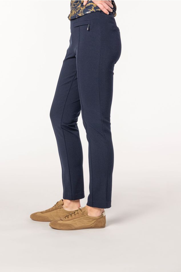 Slim-Fit Trousers with Center Crease
