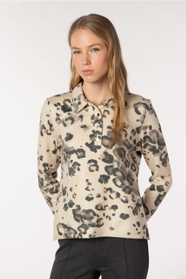Polo estampado animal