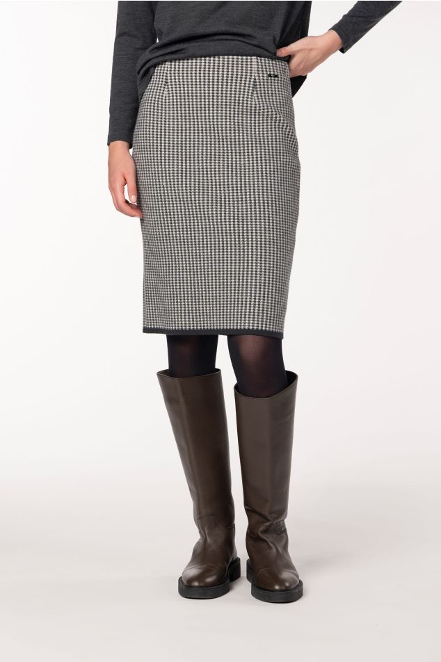 Faldilla de punt jacquard quadre vichy