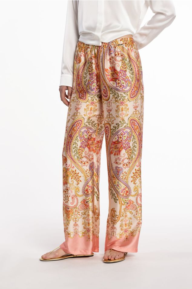 Pantaló de setí estampat