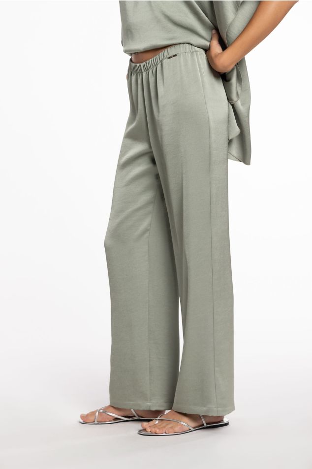 Pantaló de doble setí amb cintura elàstica