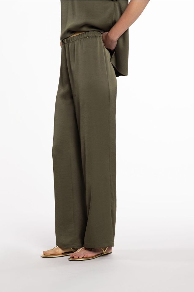 Pantaló de doble setí amb cintura elàstica