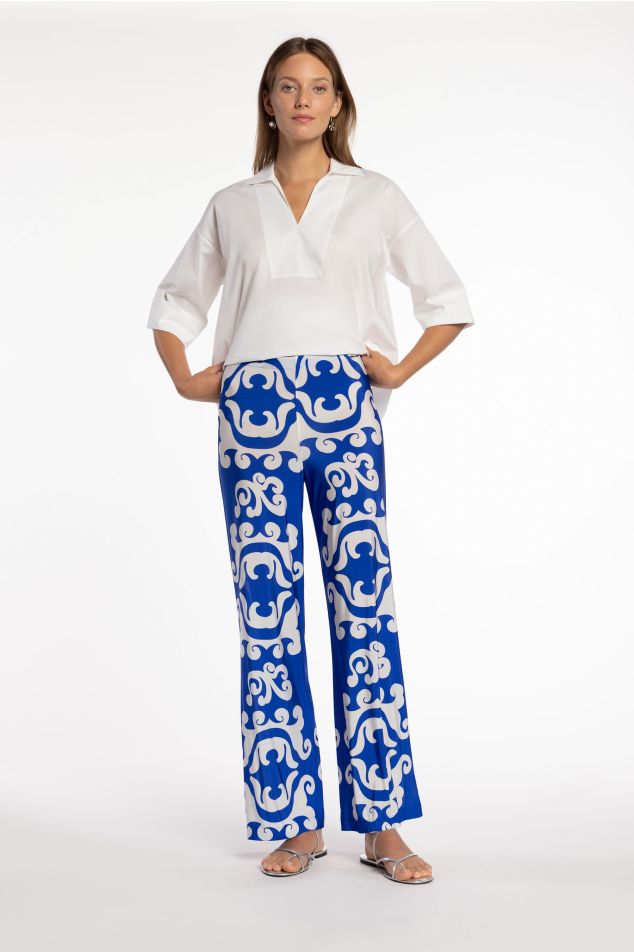 Pantaló de punt circular estampat